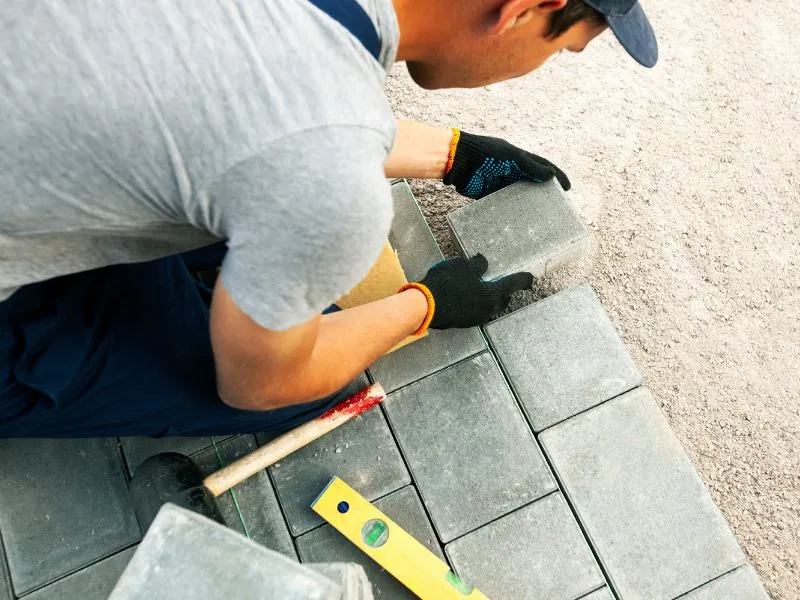 Paving slab installation
